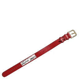 Red Calfskin Leather Gold Buckle Belt Strap Bracelet