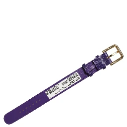 Violet Textured Leather Gold Buckle Belt Strap Bracelet