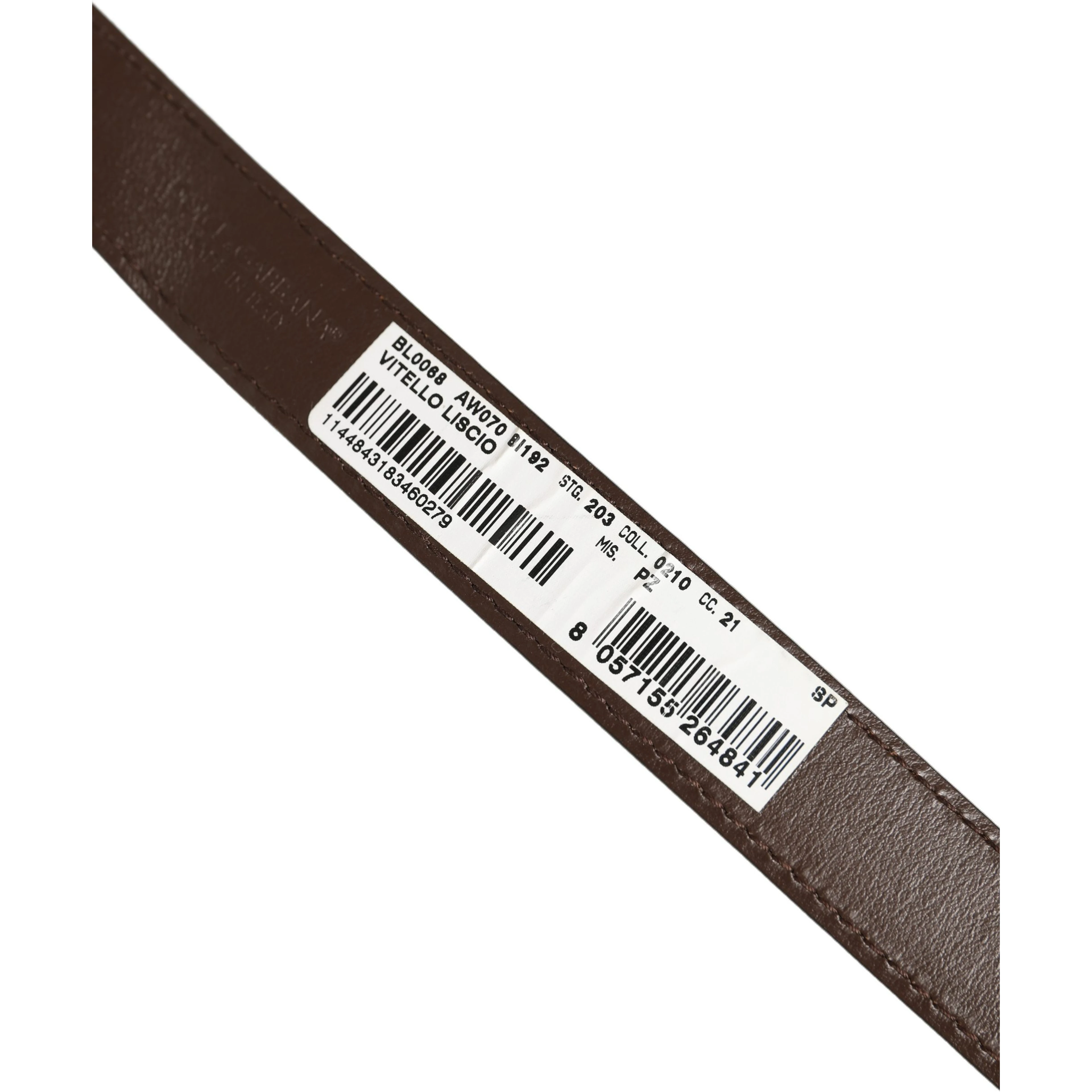 Brown Calfskin Leather Gold Buckle Belt Strap Bracelet