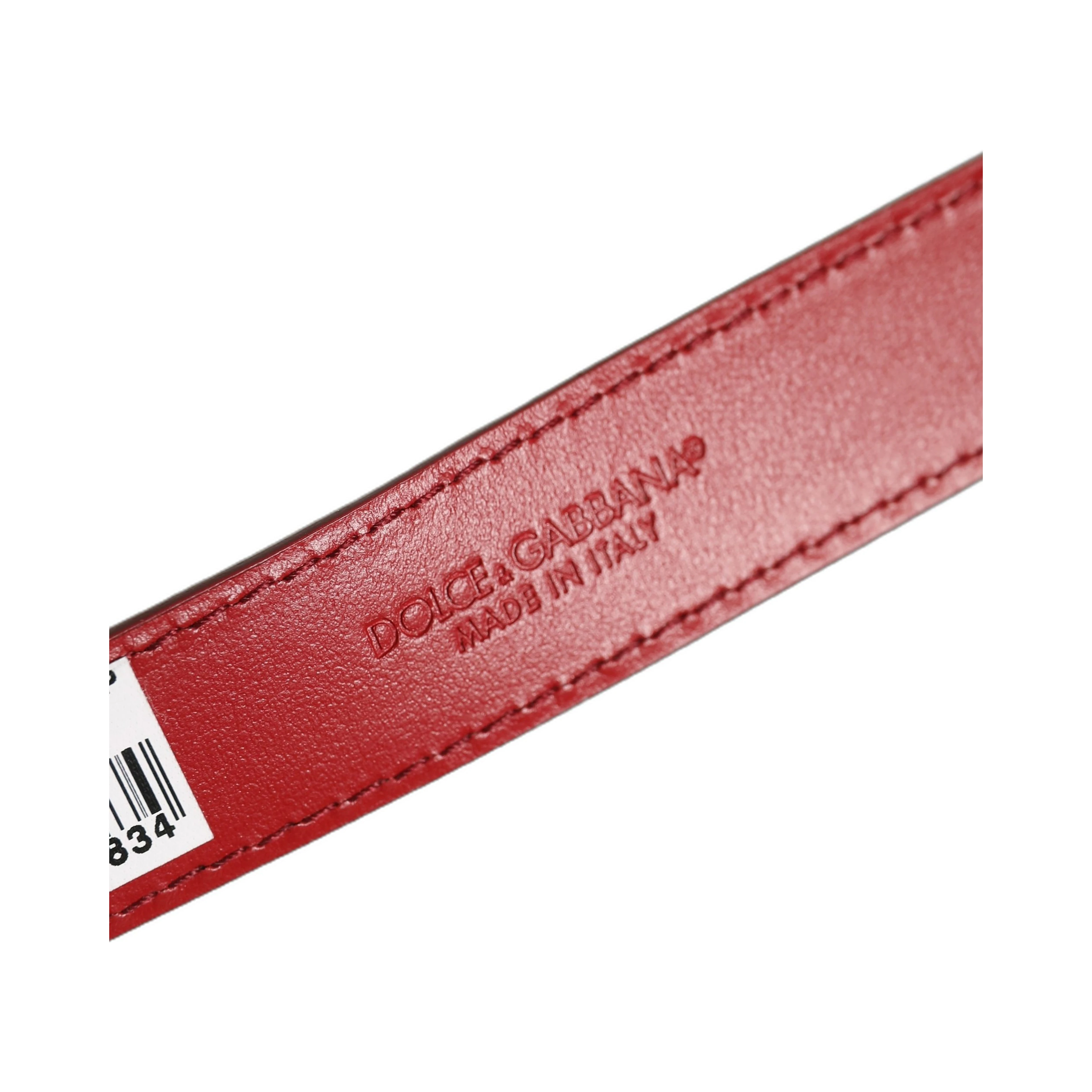 Red Calfskin Leather Gold Buckle Belt Strap Bracelet