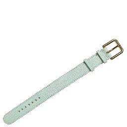 Green Textured Leather Gold Buckle Belt Strap Bracelet
