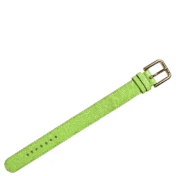 Green Textured Leather Gold Buckle Belt Strap Bracelet