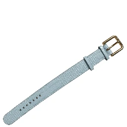 Blue Embossed Leather Gold Buckle Belt Strap Bracelet