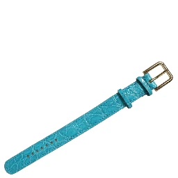 Turquoise Texture Leather Gold Buckle Belt Strap Bracelet