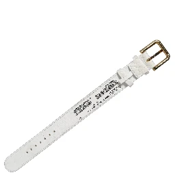White Embossed Leather Gold Buckle Belt Strap Bracelet