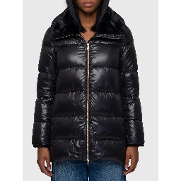 Light puffer with collar fur