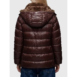Ultralight down jacket with faux fur