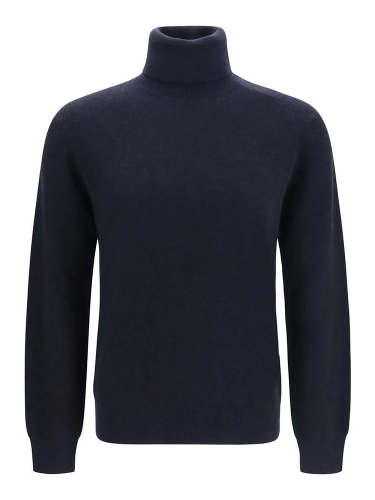 Blue Cashmere Turtleneck