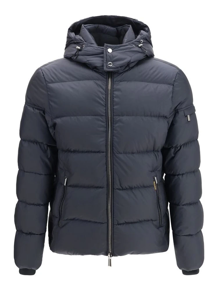 Blue Polyamide Full-Length Jacket