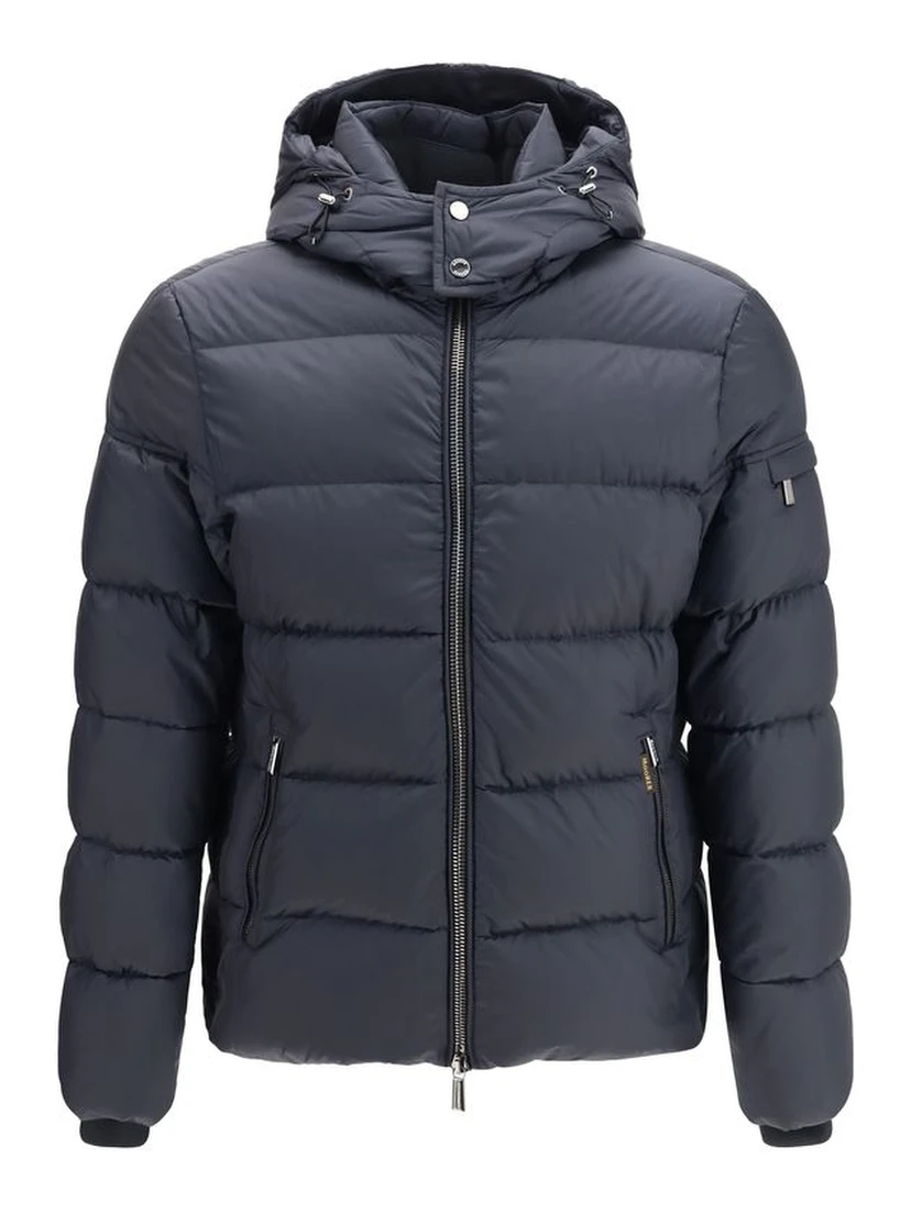 Blue Polyamide Full-Length Jacket