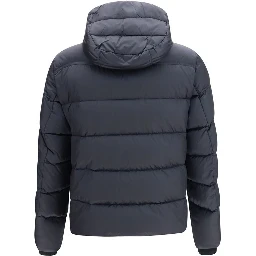 Blue Polyamide Full-Length Jacket