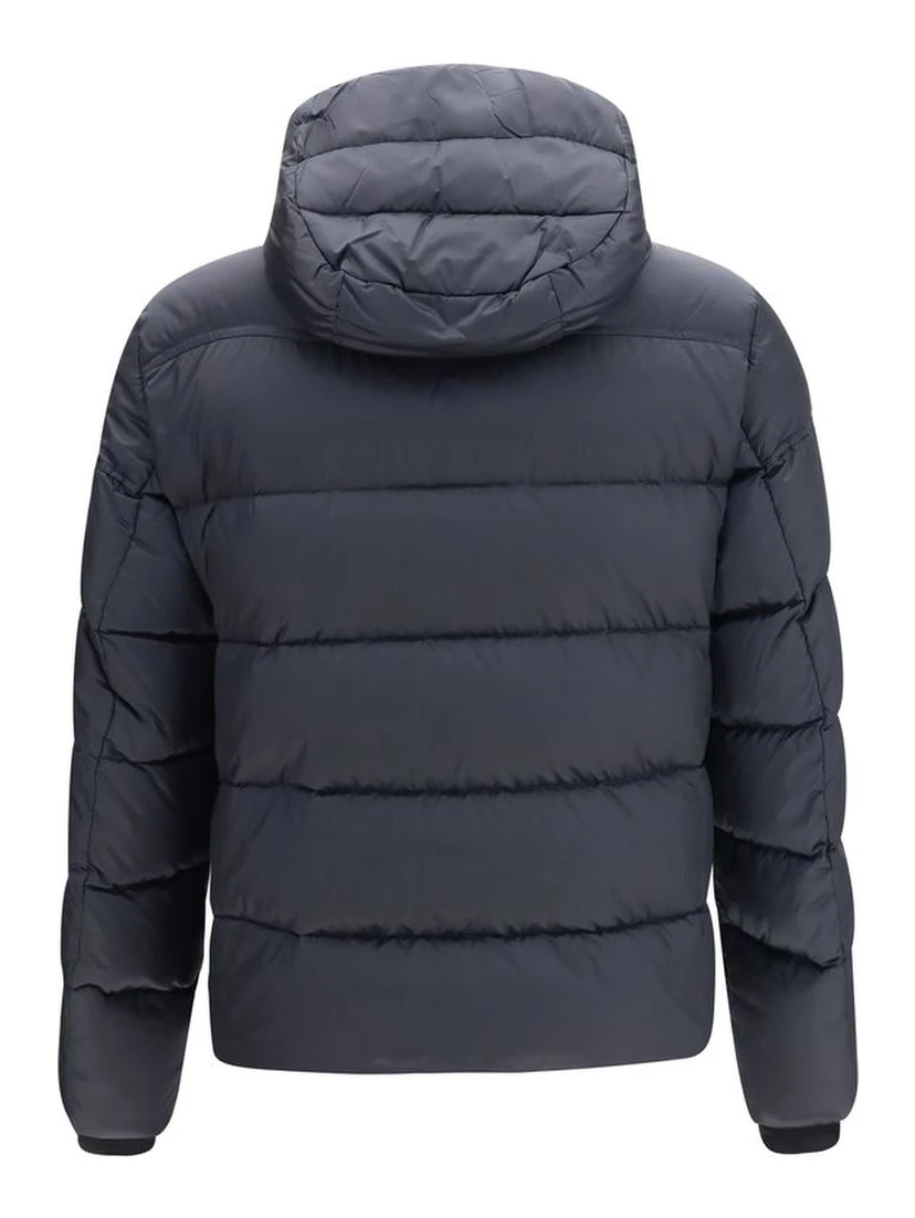 Blue Polyamide Full-Length Jacket