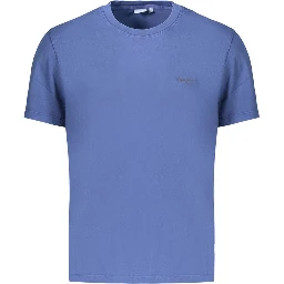 Blue Cotton Male T-Shirt