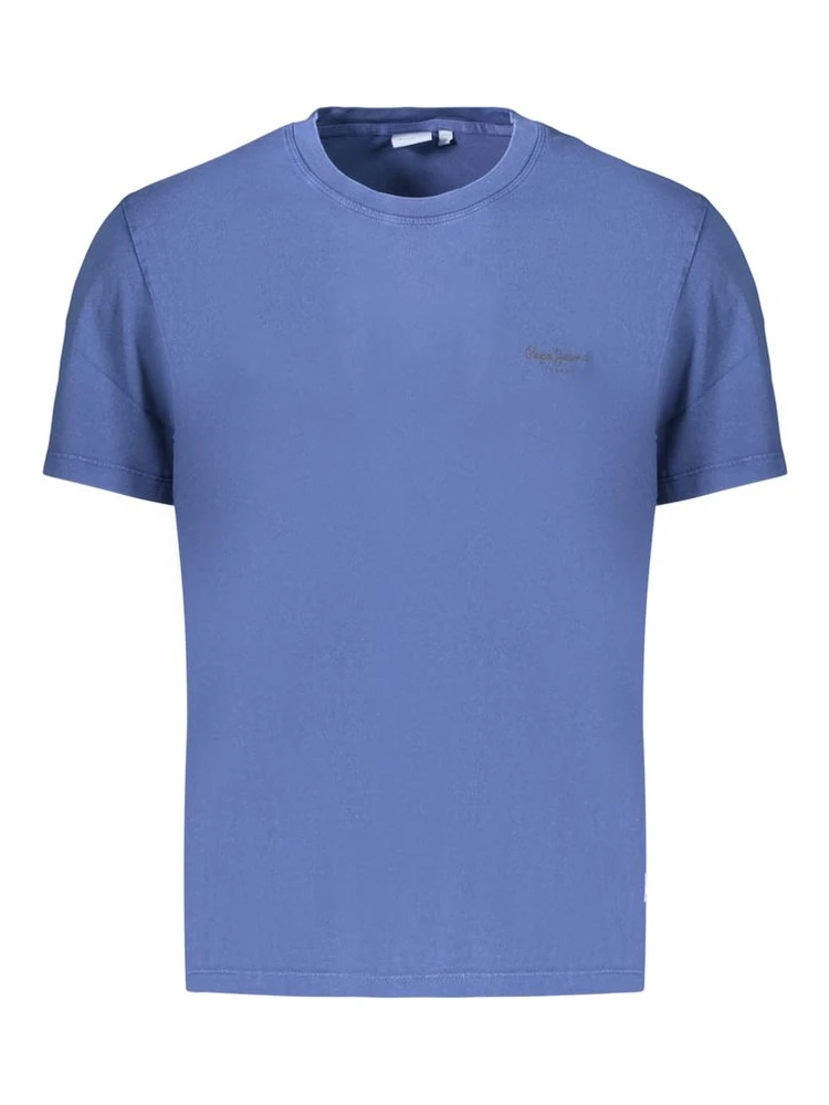 Blue Cotton Male T-Shirt