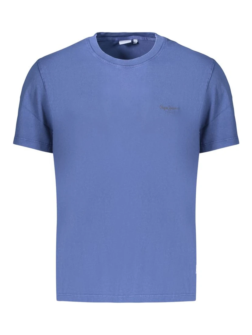 Blue Cotton Male T-Shirt