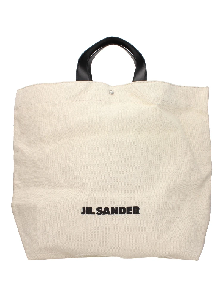 Beige Fabric Handbag