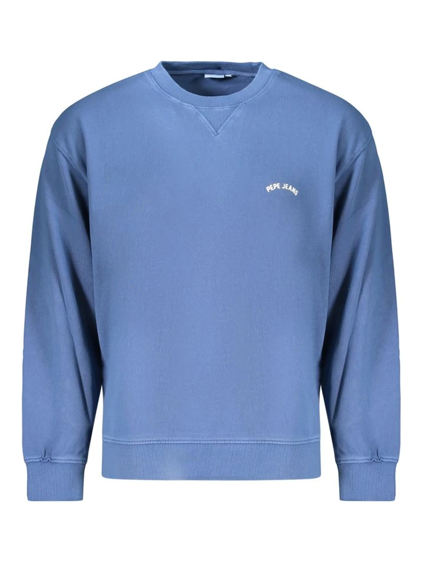Blue Cotton Men's Sweatshirt