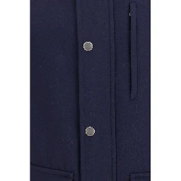 Blue Wool Oves Aries Full-Length Jacket