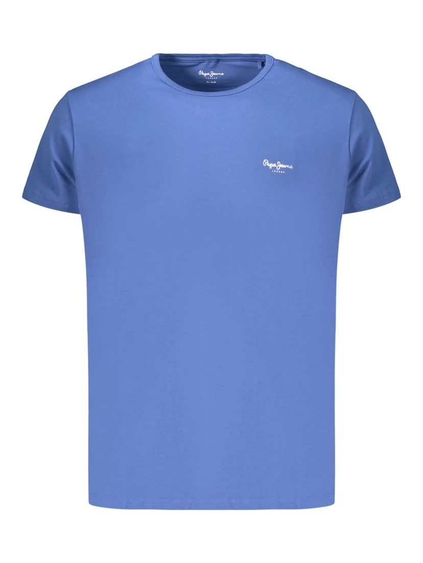 Blue Cotton Men's T-Shirt