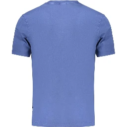 Blue Cotton Male T-Shirt
