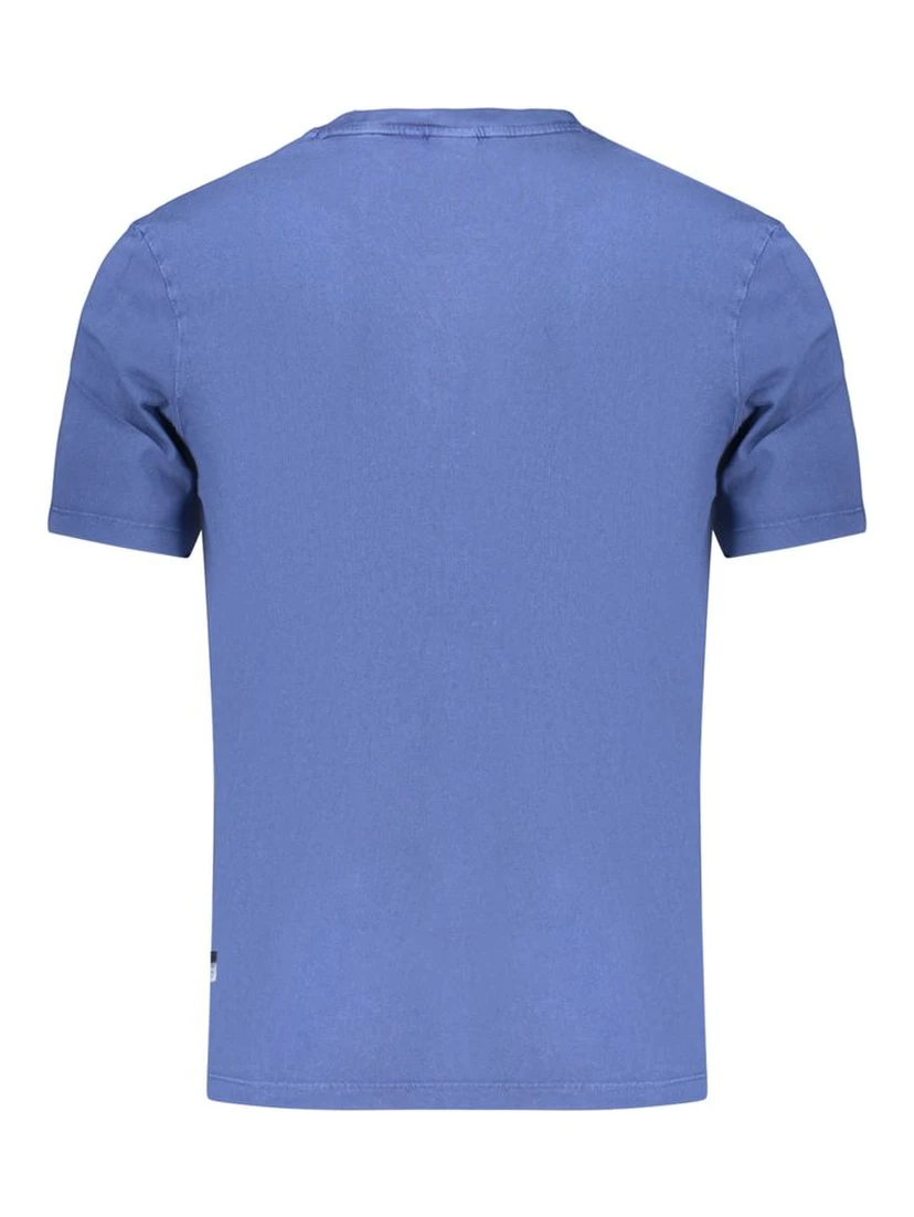 Blue Cotton Male T-Shirt