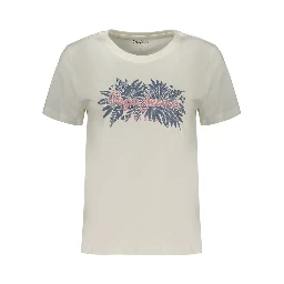 White Cotton Women's T-Shirt