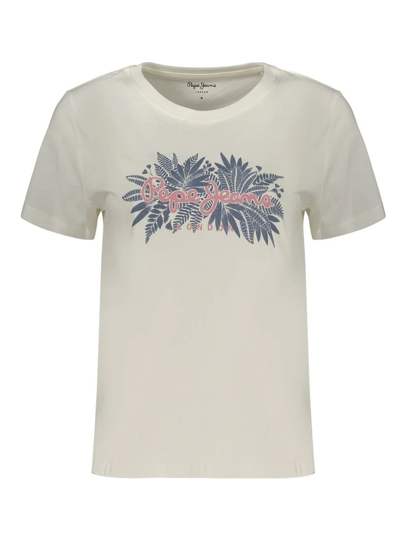 White Cotton Women's T-Shirt