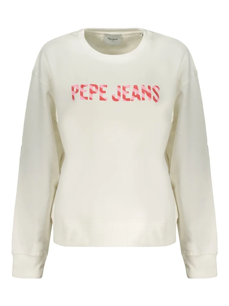 White Cotton Women's Sweatshirt