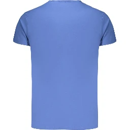 Blue Cotton Men's T-Shirt