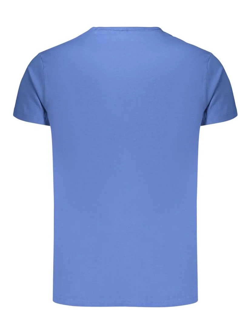 Blue Cotton Men's T-Shirt