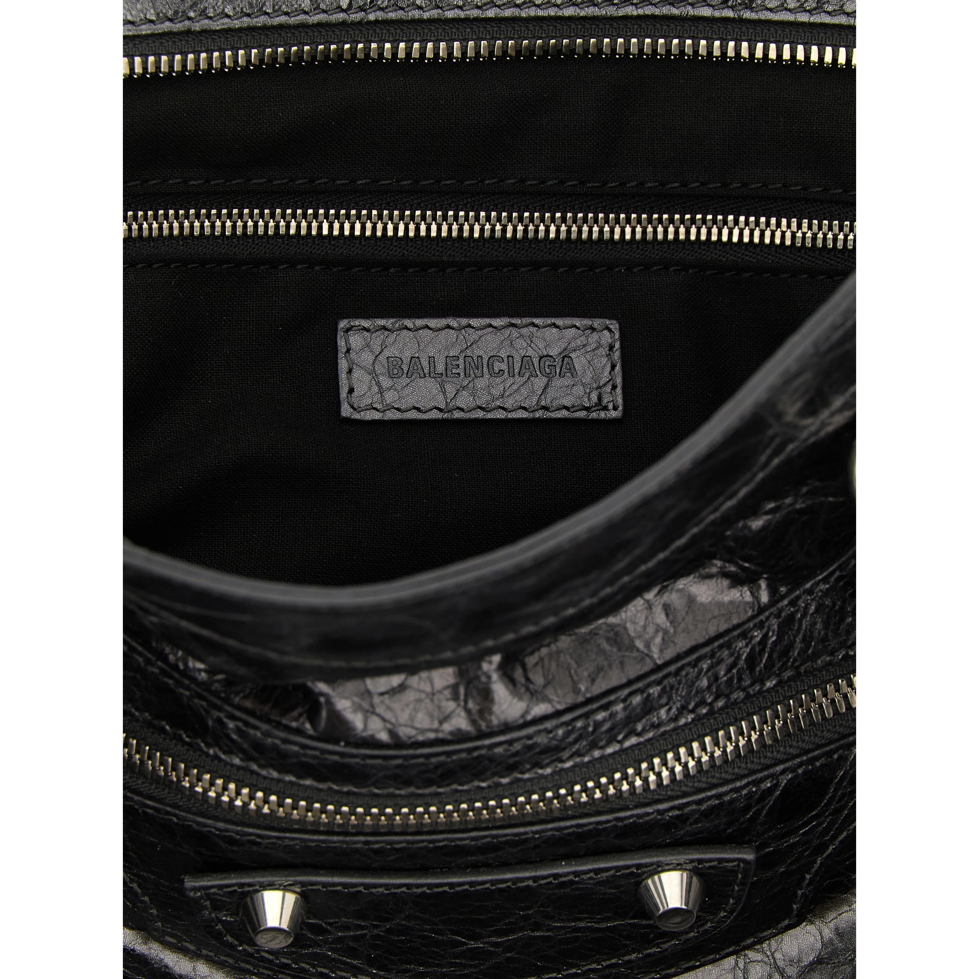 Silver Lamb Leather Handbag