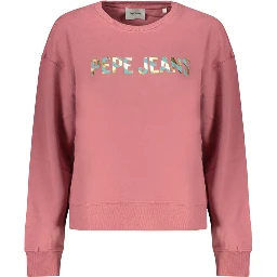 Pink Cotton Women Sweatshirt
