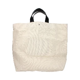 Beige Fabric Handbag