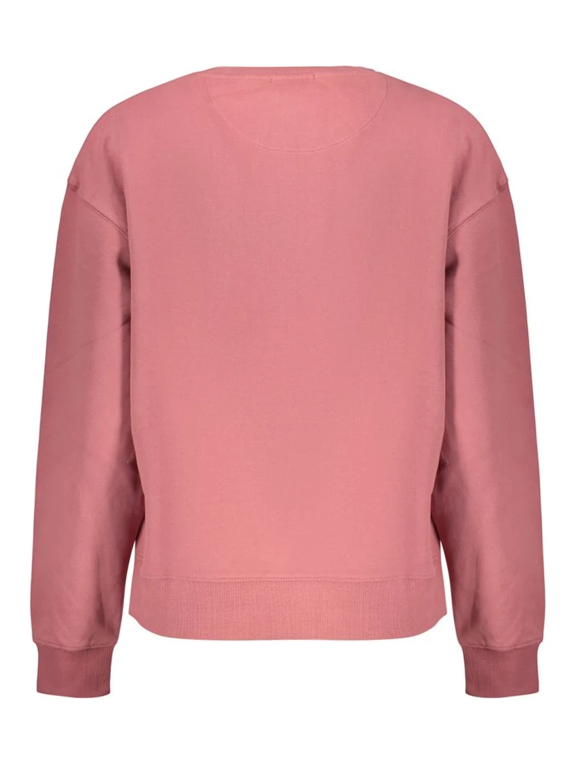 Pink Cotton Women Sweatshirt