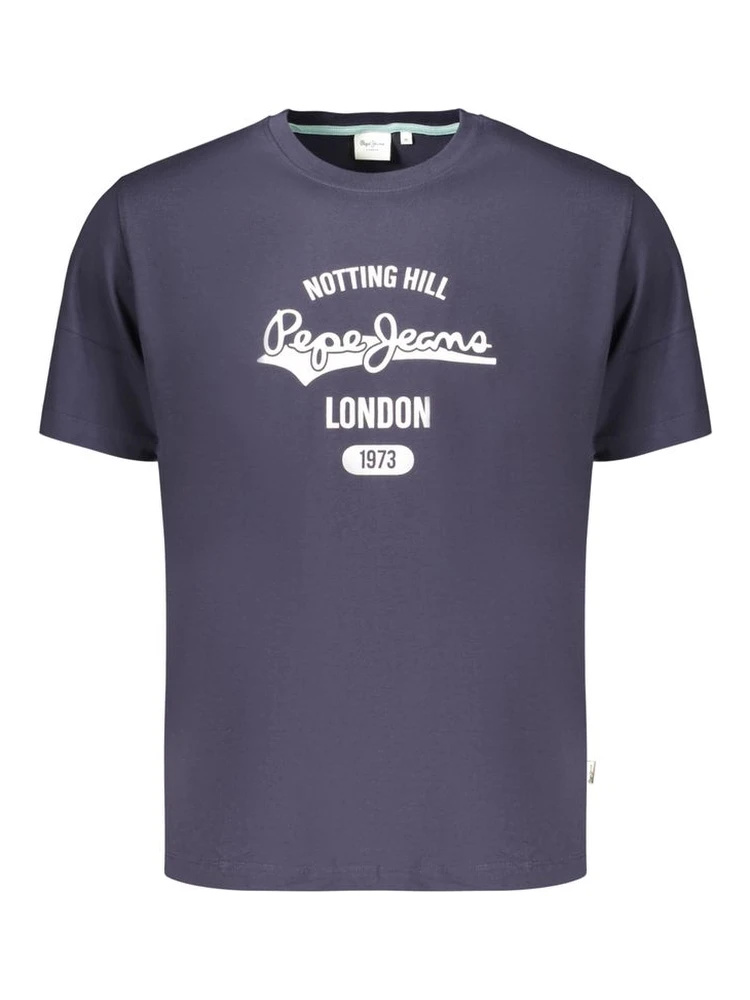 Blue Cotton Men's T-Shirt