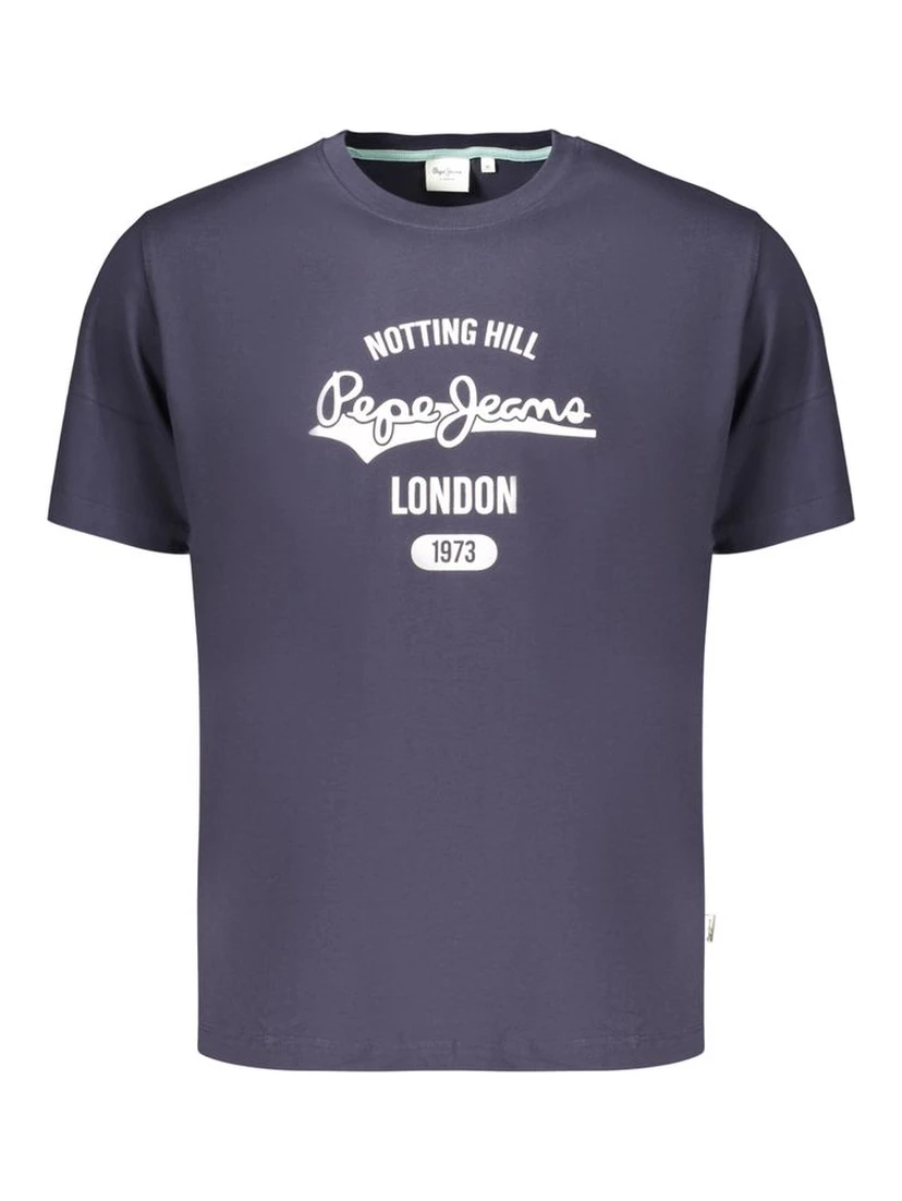 Blue Cotton Men's T-Shirt