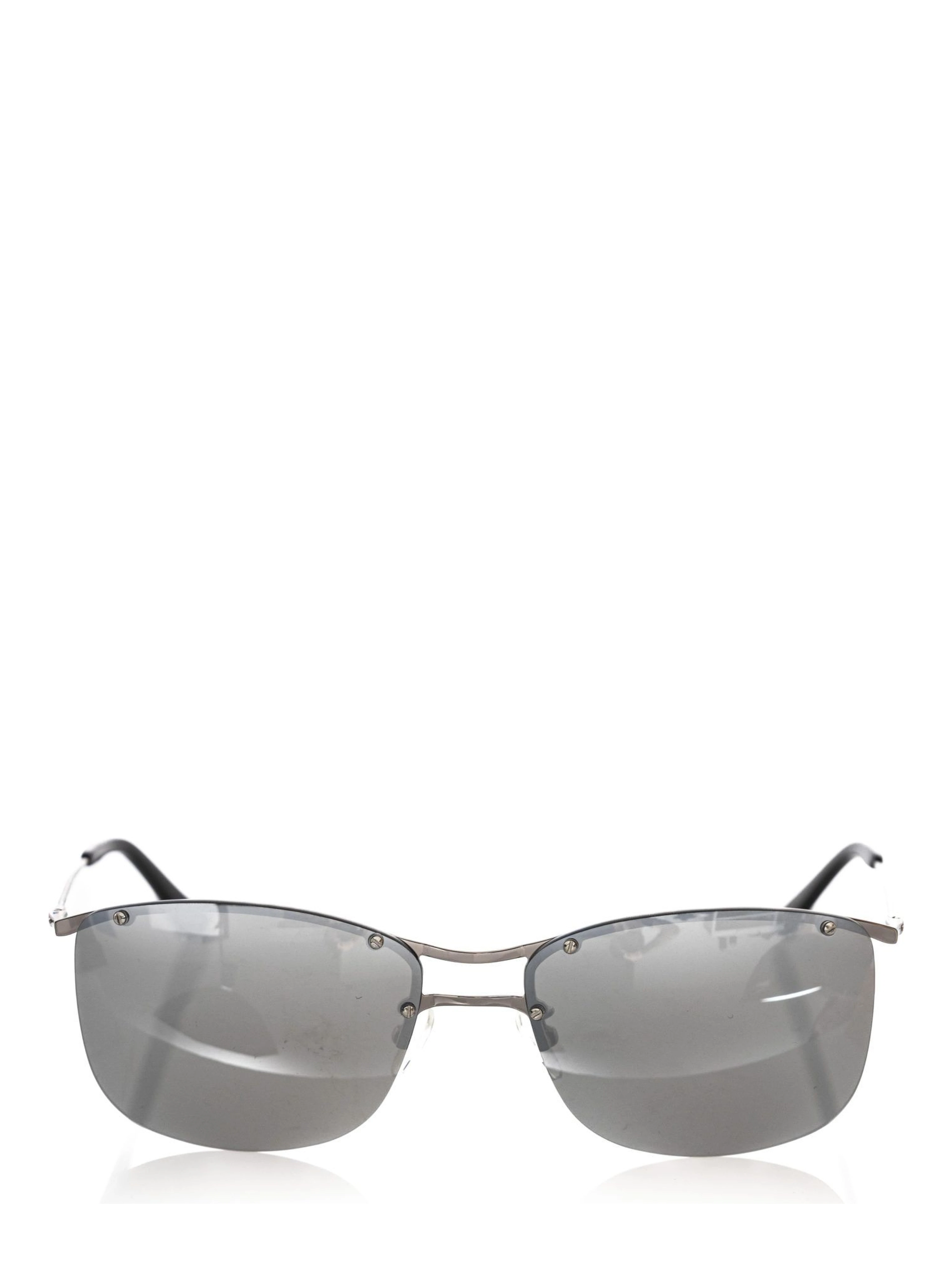 Silver Metallic Fibre Men Sunglass
