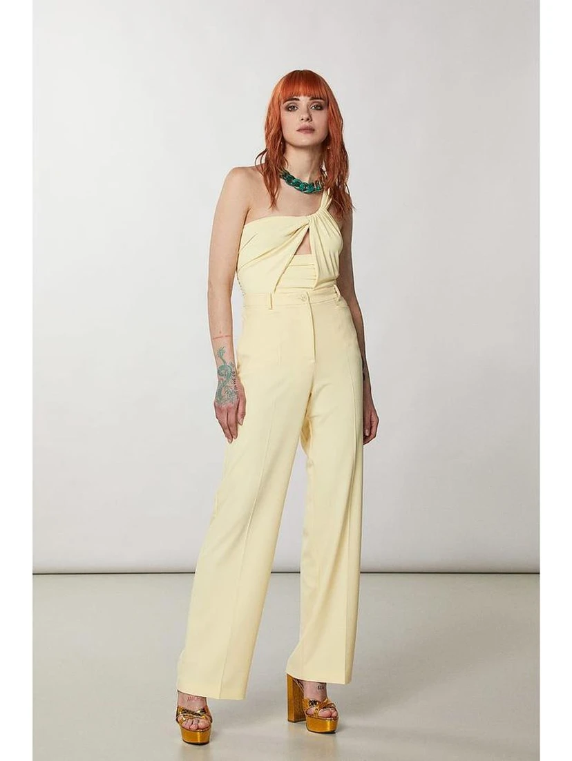 Yellow Acetate Tank Tops