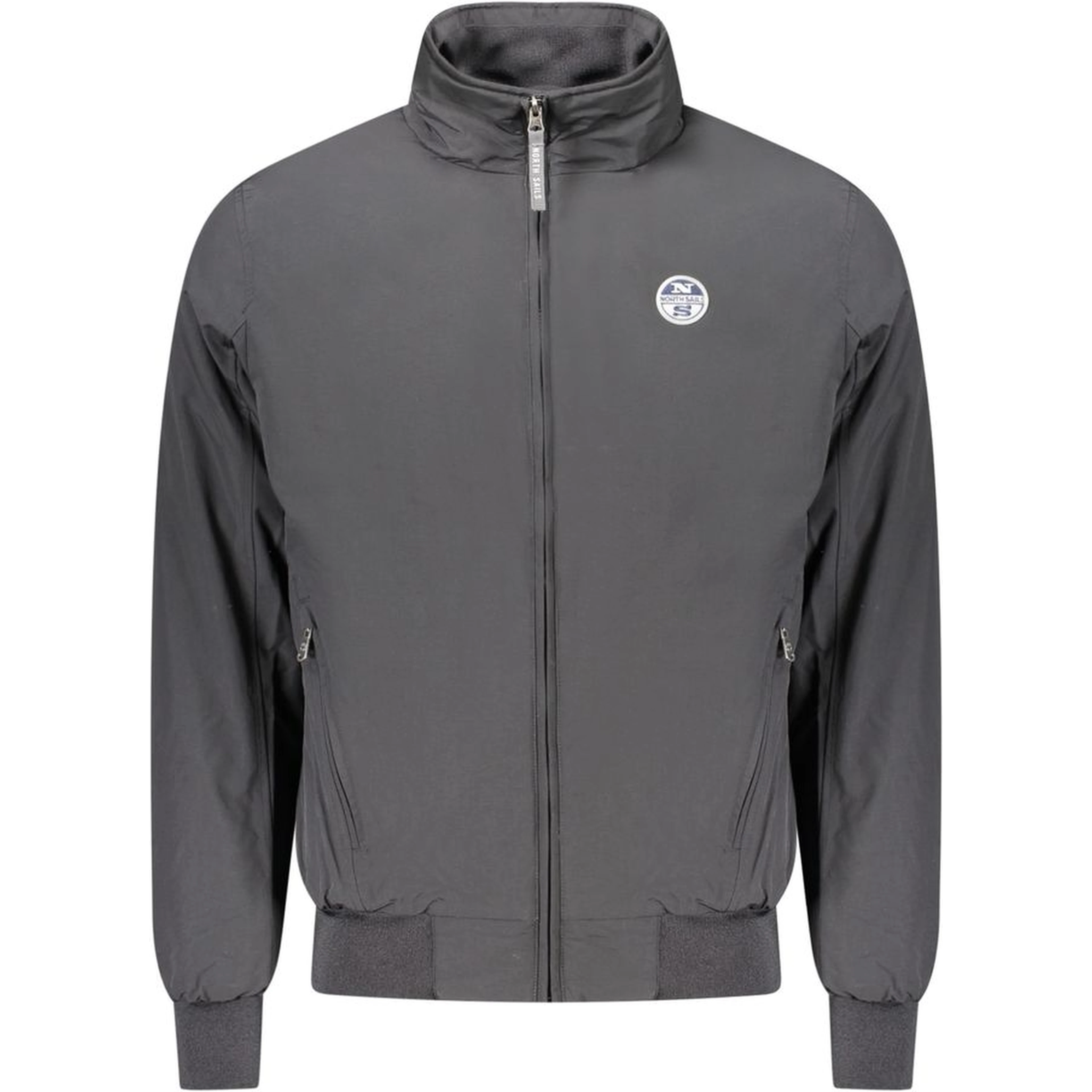 Black Polyester Men Jacket