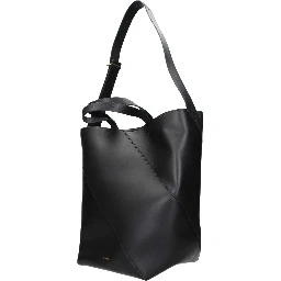 Black Leather Crossbody Bag