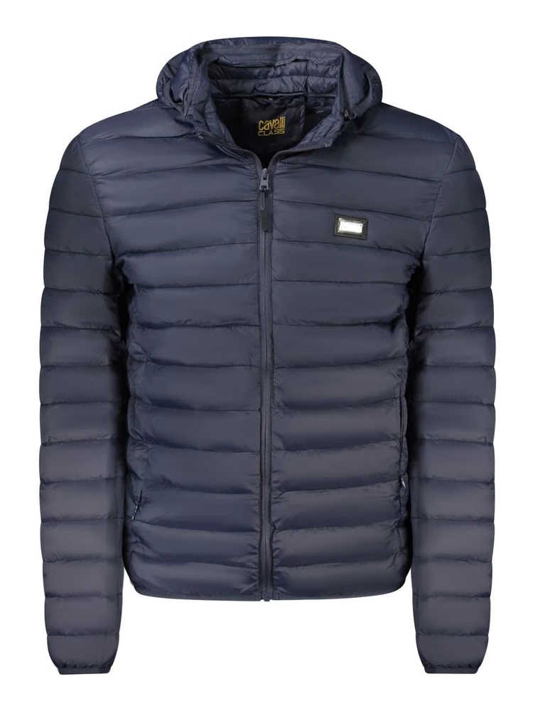 Blu Polyester Men Jacket