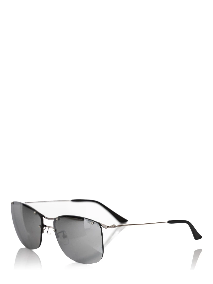 Silver Metallic Fibre Men Sunglass
