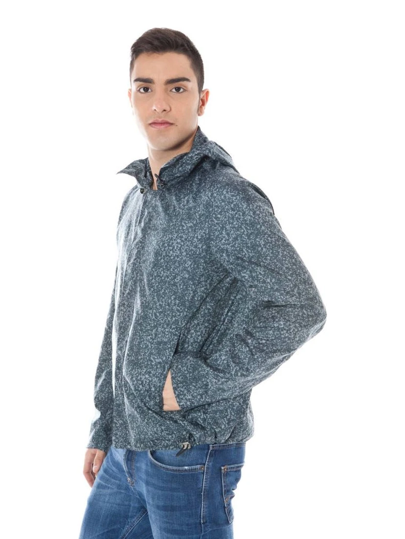 Grigio Polyamide Men's Jacket