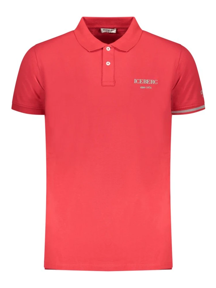 Red Cotton Mens Polo Shirt