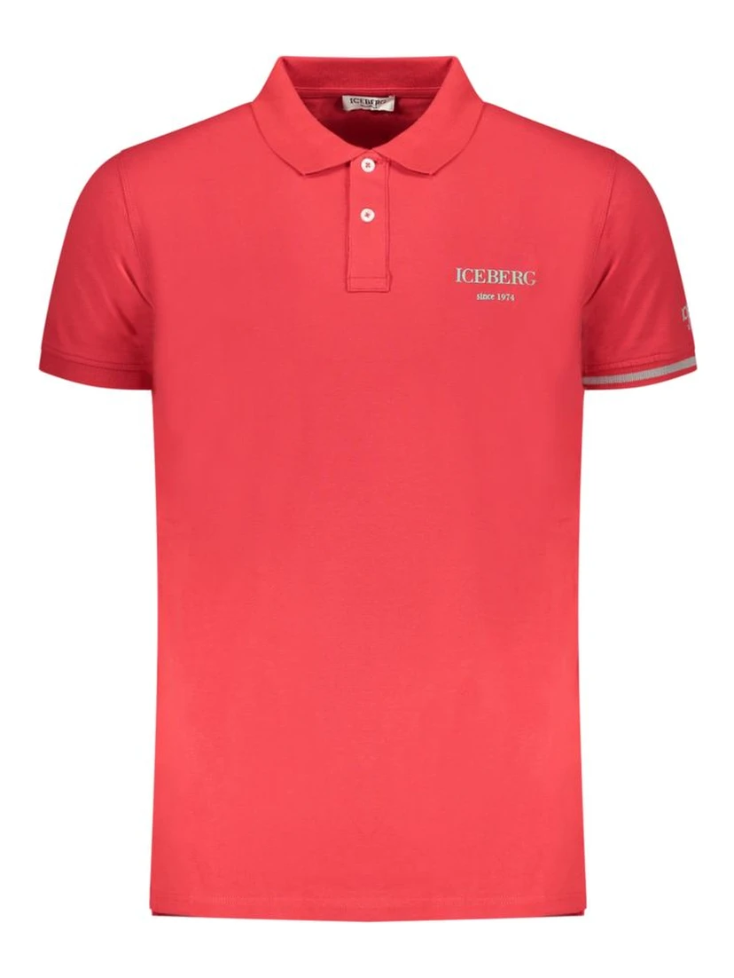 Red Cotton Mens Polo Shirt