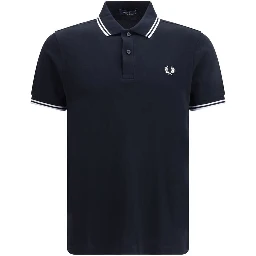 Blue Cotton Polo Shirt