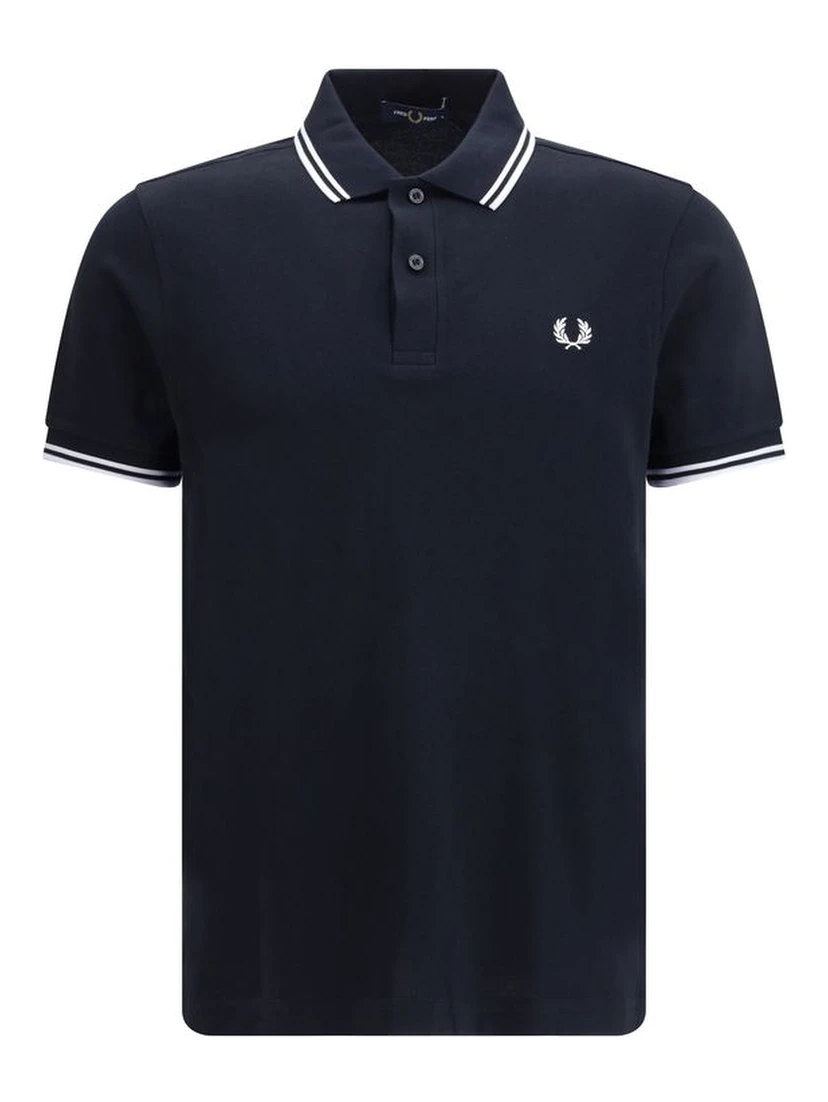 Blue Cotton Polo Shirt
