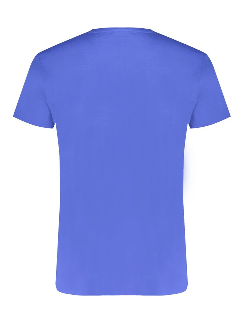 Blue Cotton Men T-Shirt