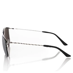 Silver Metallic Fibre Men Sunglass