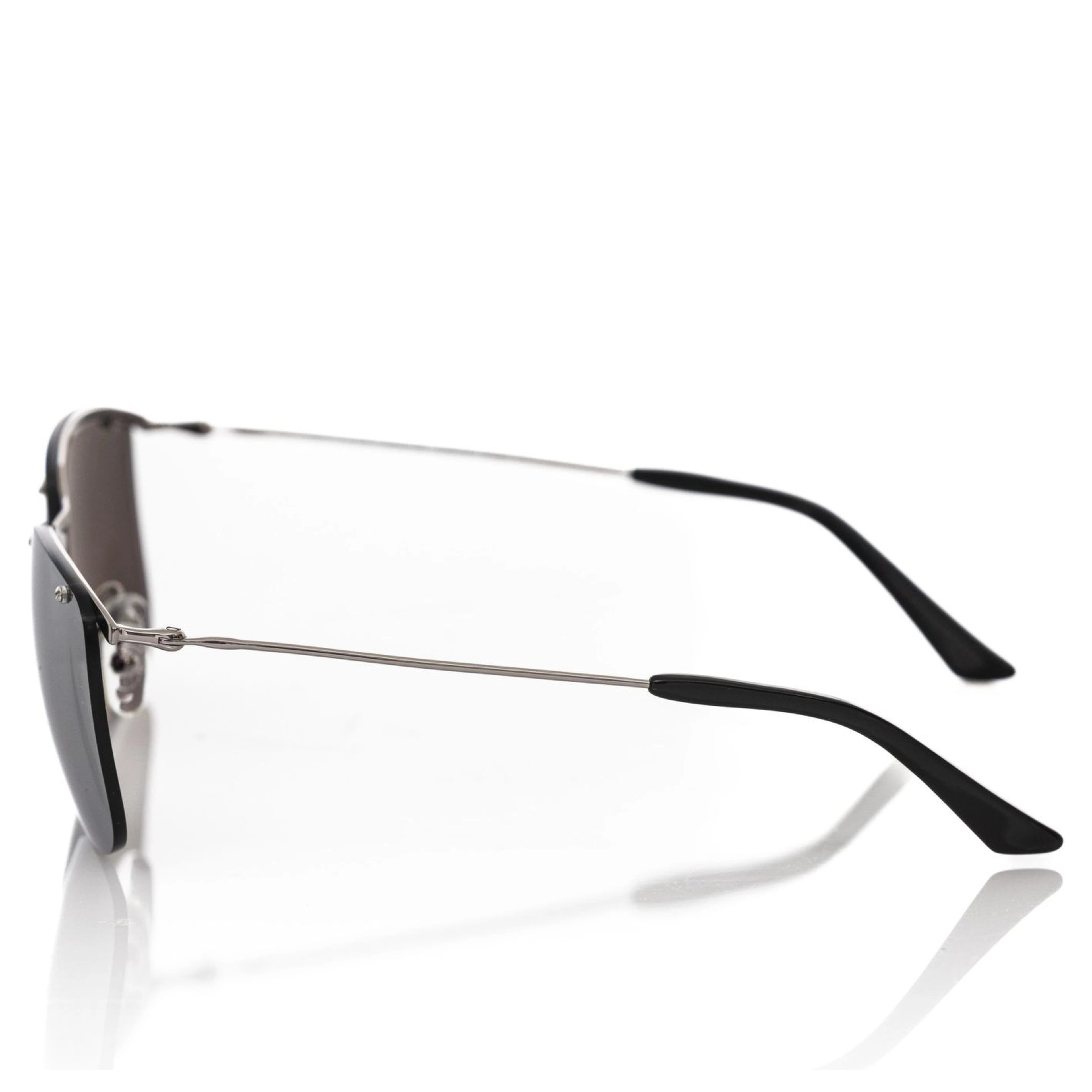 Silver Metallic Fibre Men Sunglass